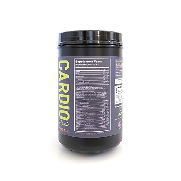 Cardio Miracle - The Complete Nitric Oxide Solution - Nutritional Heart Healthy L-Arginine and Organic Beetroot Drink Mix, 90 Serving Canister