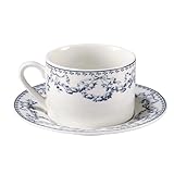 Design charmant: ce service Ornée de motifs floraux bleus classiques et d'un liseré délicat pour un style chic et vintage. plus élégant et noble, a ajouté de l’élégance et du style à votre heure du thé de l’après-midi.