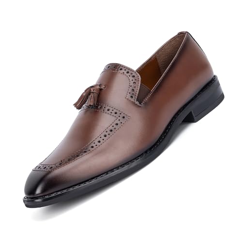 Image of LOUIS STITCH Formal Shoe For Mens | Breathable Tassel Moccasins | Comfortable for Business, Casual, Daily Wear, and Parties (SXMCTATN)