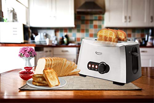 Betty Crocker 2-Slice Multifunctional Toaster, Brushed Stainless Steel, Bc-1618C #TOP5