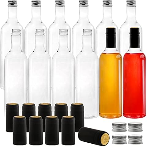 WUWEOT 12 Pack Reusable Plastic Wine Bottles Cover