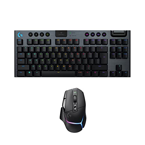 Logitech G G502 X PLUS Optische kabellose Gaming-Maus und G915 TKL Mechanische kabellose Gaming-Tastatur ohne Ziffernblock – LIGHTSYNC RGB, LIGHTSPEED – PC/Notebooks, Schwarz