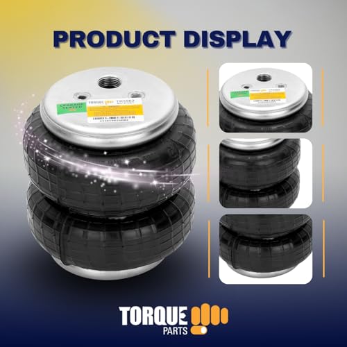 TORQUE Universal 2 PCS Air Spring Airbag Air Bag Replacement 1/2" NPT Single Port Double Bellow Standard 2500 lbs Air Ride Strut Assembly (Replaces Air Lift Dominator 2500 D2500) (2 x TR5902) by Torque - Image 2