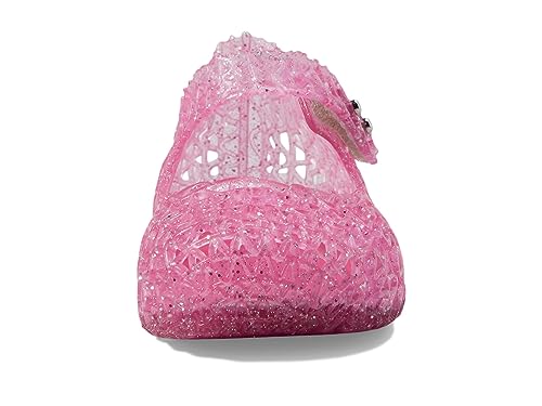 mini melissa® Campana Papel BB Toddler Shoes – Synthetic Construction – Cushioned Footbed – Round Toe Pink Glitter 1 11 Little Kid M2