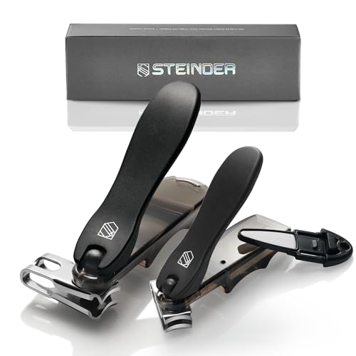 Image of Steinder Nail Clipper SET-360 Degree Rotary (Made in Korea) Stainless Steel Fingernail Toenail Clipper & Nail Clipper for men senior for easy cutting Premium Clippers