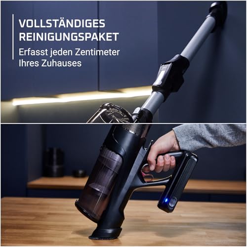 Rowenta X-Force Flex 13.60, kabelloser Akku-Staubsauger, Allergiker-Modell, tiefe Reinigungskraft, Flex-Gelenk, 150 Air Watt, bis zu 60 Minuten Laufzeit, Made in France, RH9A36WV