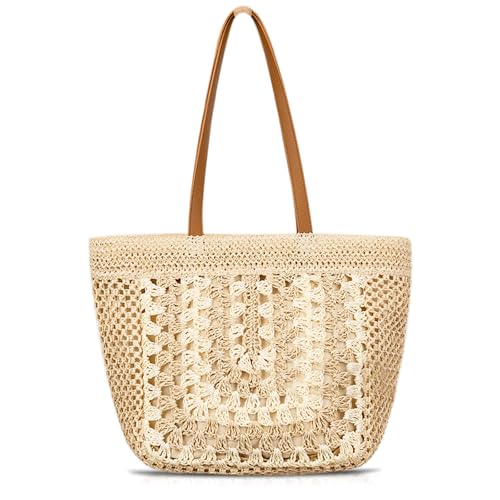 Straw Beach Bag for Women, Large Capacity Tote Bag, Handbag for Vacation, Travel, Daily(Styles 324
