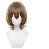 Tongtta Short Brown Cosplay Wigs Halloween Costume Party Wig for Women