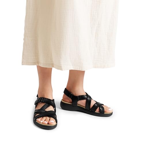 Image of DREAM PAIRS Women's Arch Support Sandals Comfortable Open Toe Dress Flats Walking Sandals For Summer