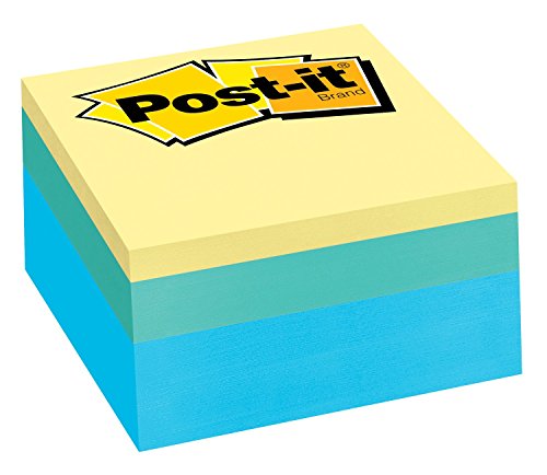Post-it Notes, 3x3 in, 1 Cube, America's #1 Favorite Sticky Notes, Electric Blue Wave, Clean Removal, Recyclable (2053-SP)