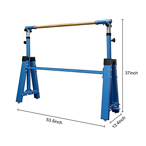 Glant Foldable&Movable Gymnastic Kip Bar,Horizontal Bar For Kids Girls Junior,3' To 5' Adjustable Height,Home Gym Equipment,Ideal For Home Training,1-4 Levels,300Lbs Weight Capacity (Blue) #TOP2