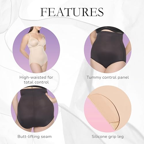 Image of Naomi & Nicole Women's Naomi and Nicole Women's Plus-size Unbelievable Comfort Plus Hi Waist Brief Shapewear