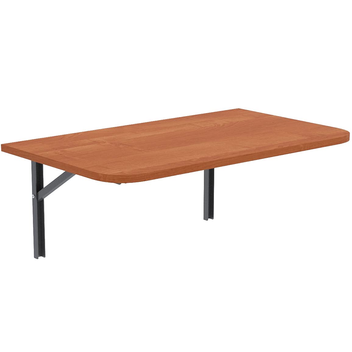 AKKE Table Murale Rabattable avec Coins Arrondis - Table Pliante Gain de Place 18mm - Cuisine Bureau et Chambre d'enfant - Plateau Robuste avec Bordure PVC 2mm 70x40 cm Aulne.
