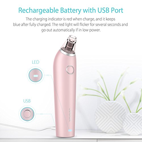 Blackhead Remover Pore Vacuum, Xpreen Pore Cleaner Facial Comedone Removal Extractor Kit and Skin Care Tool for Electric Pore Suction Face Cleanser, Beauty Device with LED Screen for Women Men Nose