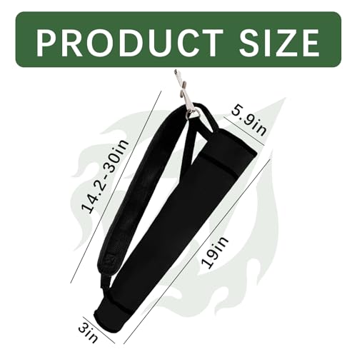 Archery Quiver Back and Hip Quivers Adjustable Arrow Backpack Bag Holder Side Hip Arrows Bag for Compound Recurve Bow Practice Target Hunting