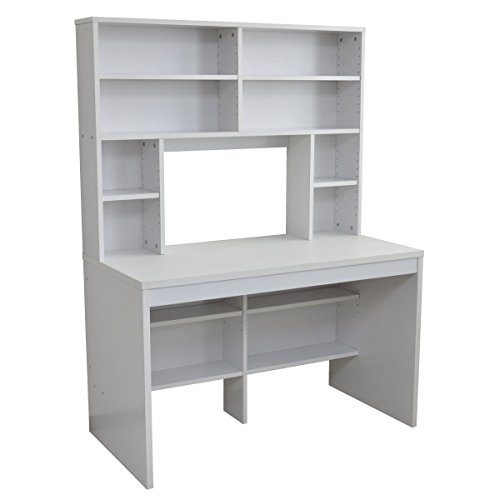 Amazon | パソコンデスク 本棚 収納 学習机 上置書棚 シンプルデザイン