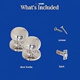 XFORT Bello Passage Knob Set Polished Chrome, Door Knob for Internal Wooden Doors, Complete Set with Tubular Latch - Image 5
