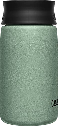 Camelbak Hot Cap Travel Mug, Insulated Stainless Steel, Perfect For Taking Coffee Or Tea On The Go - Leak-Proof When Closed - 12 Oz, Moss #TOP3