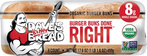 Dave'S Killer Bread 0013764028241 Burger Buns Done Right, Organic White Bread Hamburger Buns thumb #1