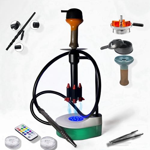 Shisha cohete con kit completo para tardes de relax con manguera de 150cm y cazoleta