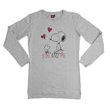 United Labels The Peanuts Nachthemd für Damen Snoopy – You and me Schlafshirt Pyjama Langarm Oberteil Grau (M)