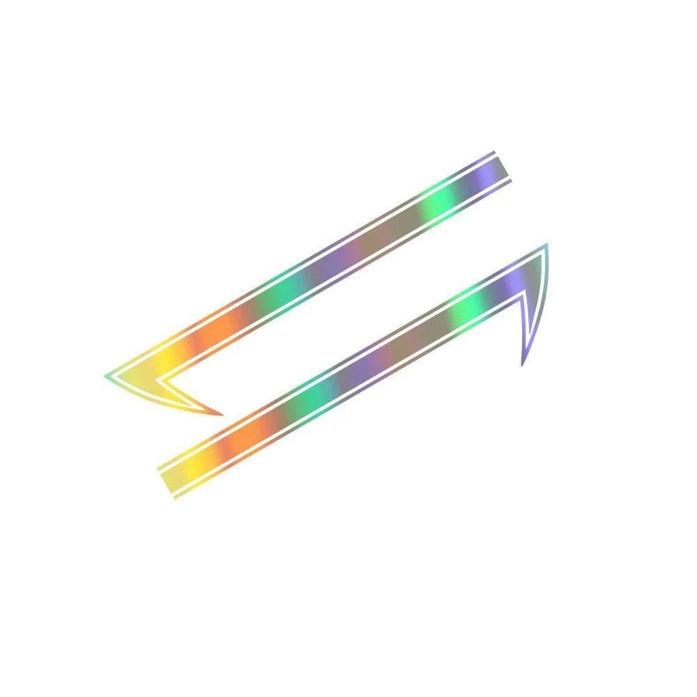 2PCS Car Bumper Stickers Vinyl Decals Auto Tuning Accessories(Colorful Laser)