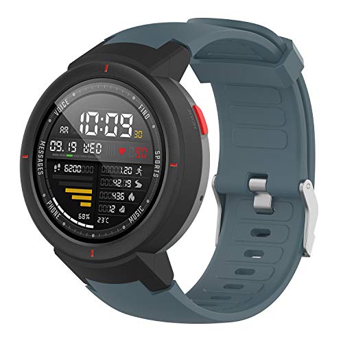 Pulseiras de relógio adequadas para Amazfit Verge, 2 unidades de silicone colorido de silicone para
