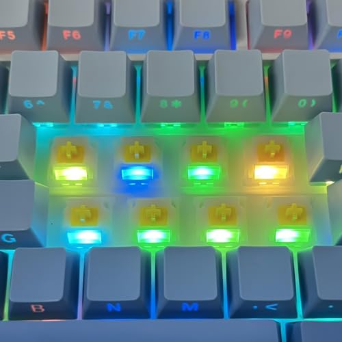 Image of Gateron Milky Yellow Pro V3 Keyboard Switches,Pre-lubed 5-Pin Linear Switches with Light Guide Pole for MX Mechanical Gaming Keyboard(Milky Yellow Pro V3,36Pcs)