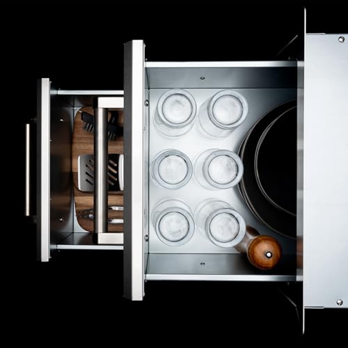 Image of SPIRE Vertical Built-in Triple Drawers, Stainless Steel, Universal Mount