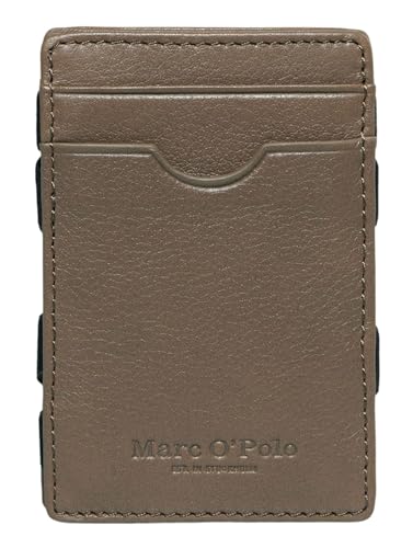 Porte-cartes Marc O'Polo Morris Burnt Ash en cuir de haute qualité au fini mat compact.