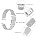 HARFINGTON 316L Stainless Steel Mesh Watch Band 15mm Quick Release Adjustable Metal Watch Strap for Men Women, Silver Tone