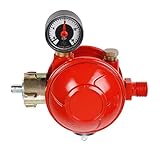 Rothenberger Industrial Zweistufiger-Propangasregler Niederdruckregler 50 mbar mit Druckanzeige | Manometer | Konstantregler | für Heiz-, Koch-/ Grillgeräte | 1500002743