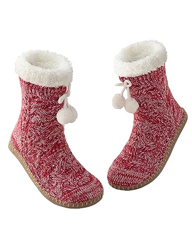 Image of Vihir Cozy and Warm Slipper Socks with Suede Non-Slip Sole For Women,And Stylish Indoor House Shoes