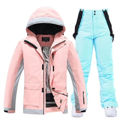 Vattentät skiddräkt för kvinnor män och snowboardkläder utomhusset jackor och byxor vinterkläder snökläder, bild jacka byx6, XXL