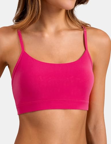 Image of Colorfulkoala Women's Dreamlux Y Back Sports Bra Low Impact Padded Workout Top with Built in Bra A-C Cups