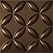 Ekena Millwork 19 5/8"W x 19 5/8"H Wallflower EnduraWall Decorative 3D Wall Panel, Antique Brass (Covers 2.67 Sq. Ft.