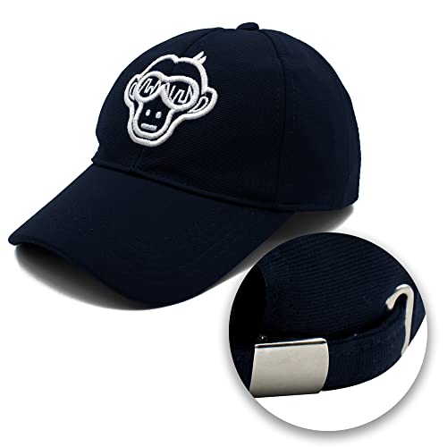 Image of ZaySoo Men Cotton Embroidered Stylish Monkey Design Baseball Cap (Blue), Free size