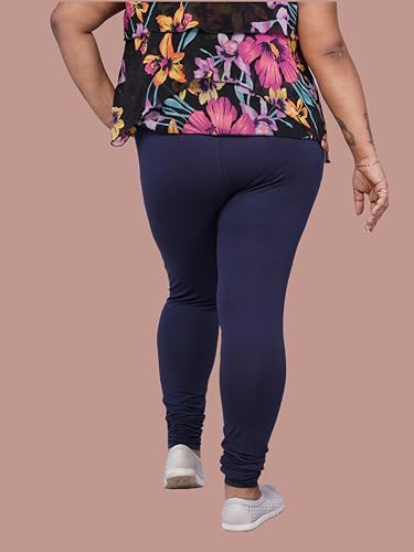 Image of Ladies Cotton Legging | Buttery Soft Stretchy Fit | Churidar Length | Leggings for Women and Girls | Small - 3XL Plus