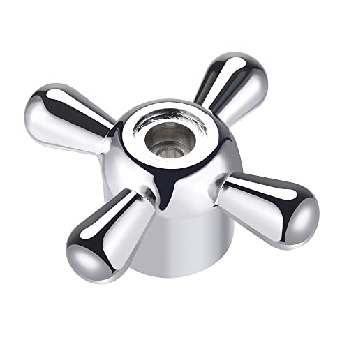 sourcing map 2Stk. Wasserhahngriff, Legierung Universalgriff Ersatz Silberton 69 x 31 x 27mm