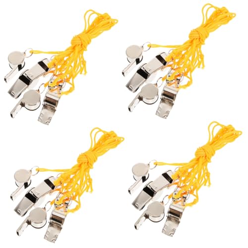 Silbatos de acero inoxidable para árbitros 24 piezas miniatura 1