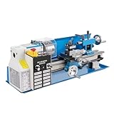 550 W Mini-Metalldrehmaschine, 7 X 14 Zoll, Präzisionsgewindeschneiden Und Metallzahnradverarbeitung, 4 3-Backenfutter (rund/quadratisch), Metallbearbeitungswerkzeug Klein und tragbar