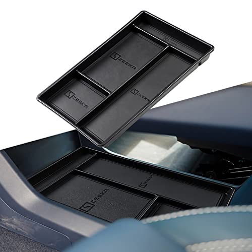 Organisateur sous console pour Zeekr 001 bac antidérapant et compartiment de rangement vide