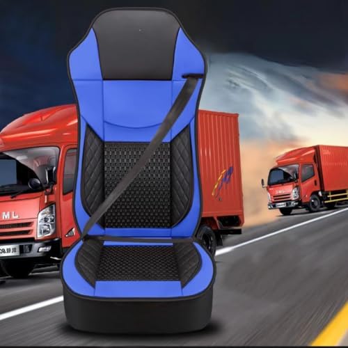 LKW Sitzbezüge für Mercedes-Benz Actros Arocs Atego Sprinter Vito Citan Econic,Schwarz/Rot/Braun/Blau sitzschoner Sitzauflage Vordersitze Atmungsaktives Mesh Leder Fahrer Beifahrer Sommer Winter LKW