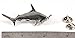 Hammerhead Shark Pin, Pewter, 2.25 Inches, 100% Handmade in the USA, Ocean, Fish, Realistic, Metal, Lapel, Hat, Brooch, Gift, Jewlery, Over 3100 Unique Designs