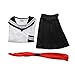 Nuoqi Anime Cosplay Costumes Japan School Sailor Uniform Skirts GC47D-XL A-white-black