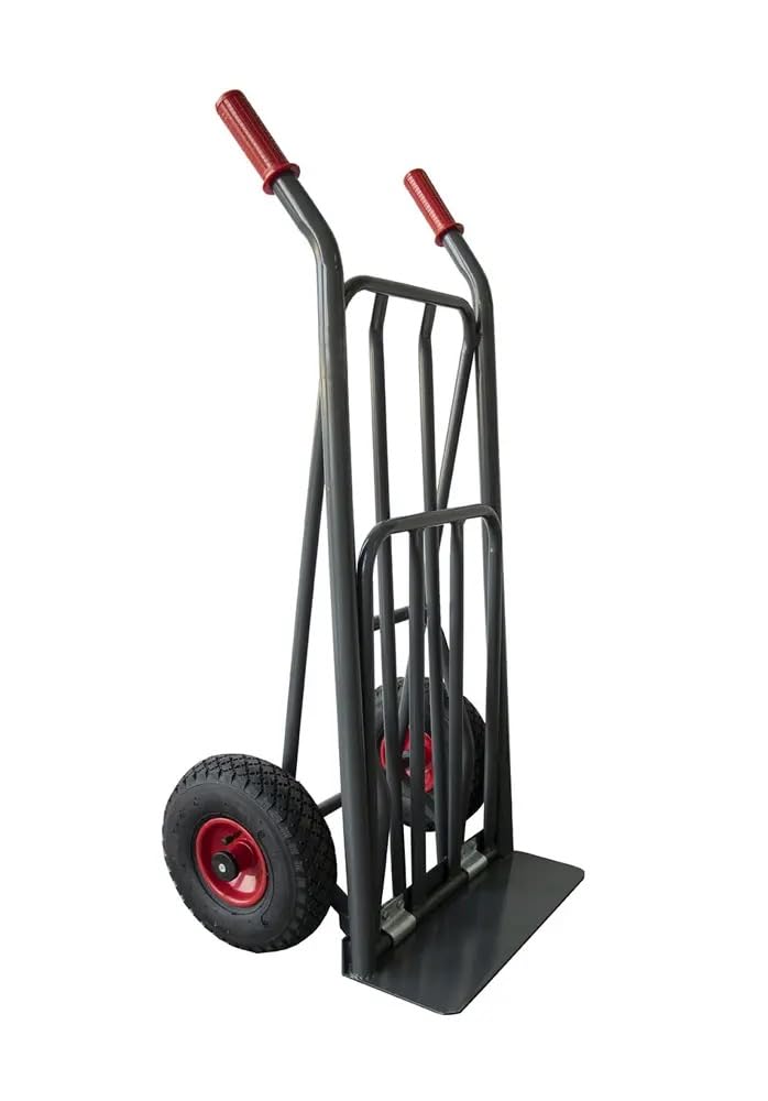 Svelt Carrello Portapacchi Professionale 250 kg con Pedale Ergonomico Brevettato | Carrello in Acciaio con Pedana Ribaltabile Maggiorata | Ruote Pneumatiche | Per Magazzino, Cantiere e Logistica