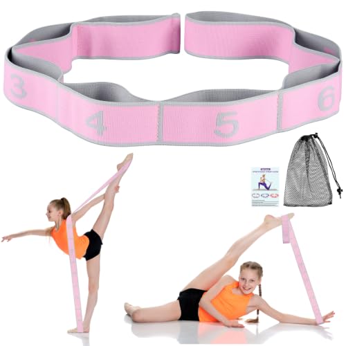 Bande élastique de gymnastique Triitech pour enfants, sangle d'étirement avec boucles, bandes de résistance pour entraîneur en entraînement de gymnastique, yoga, latin