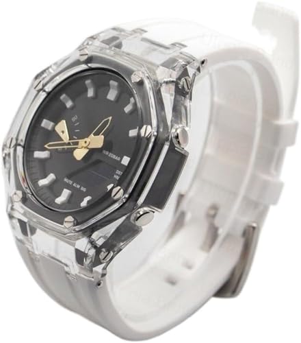 Kit boîtier PC GA2100 transparent et bracelet caoutchouc pour modification G-Shock GAB2100