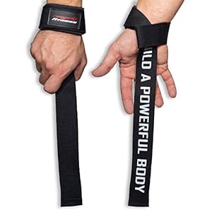 lifting straps (2-delige set): build-a powerful body (+ trainingsplan), trekbanden voor fitness, krachttraining…