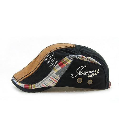 Image of M MOACC Men Beret Hat Cotton Adjustable Newsboy Hats Cabbie Gatsby Cap Driving Flat Caps